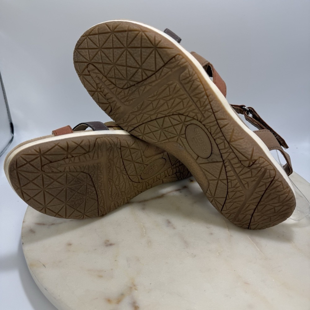 Earth Sandals Womens 10M Sterling Strappy Multicolor Open Toe Cozy Casual Flat - Picture 8 of 10